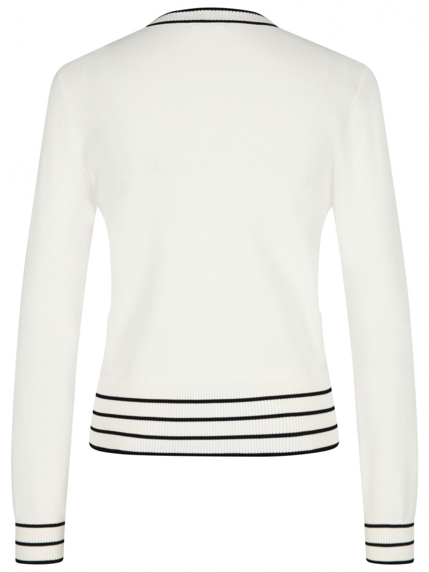 Chelsea Rose - Cardigan mit Kontrastbündchen