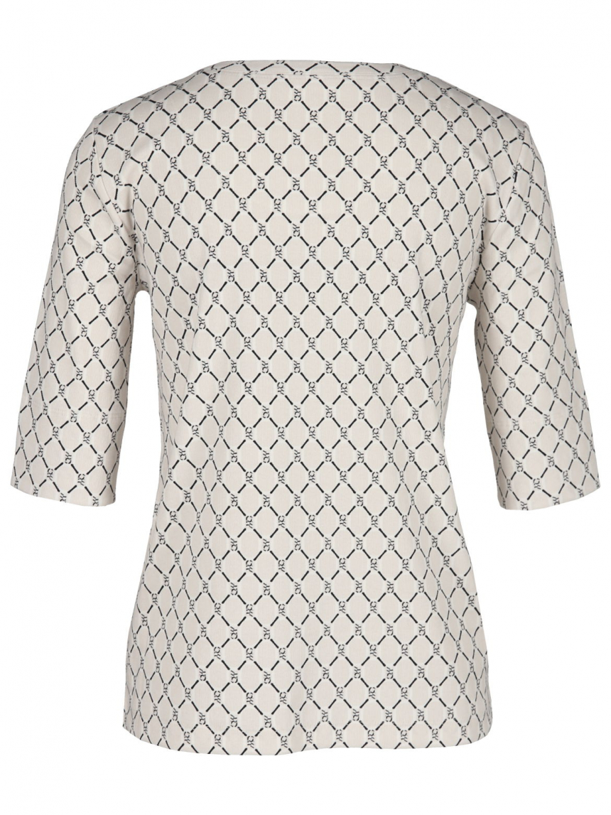 Marc Cain Sport - Rippshirt mit Logo-Print