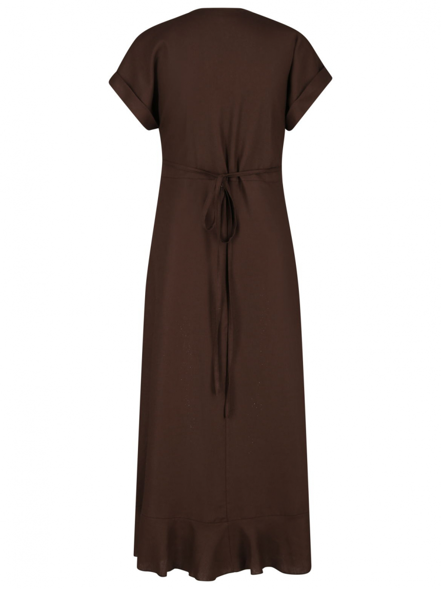 Angela Davis - Wickelkleid aus Leinen-Mix