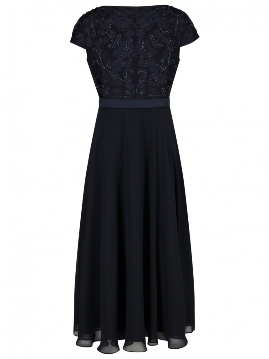 S.Milton - Abendkleid mit Perlenbesatz