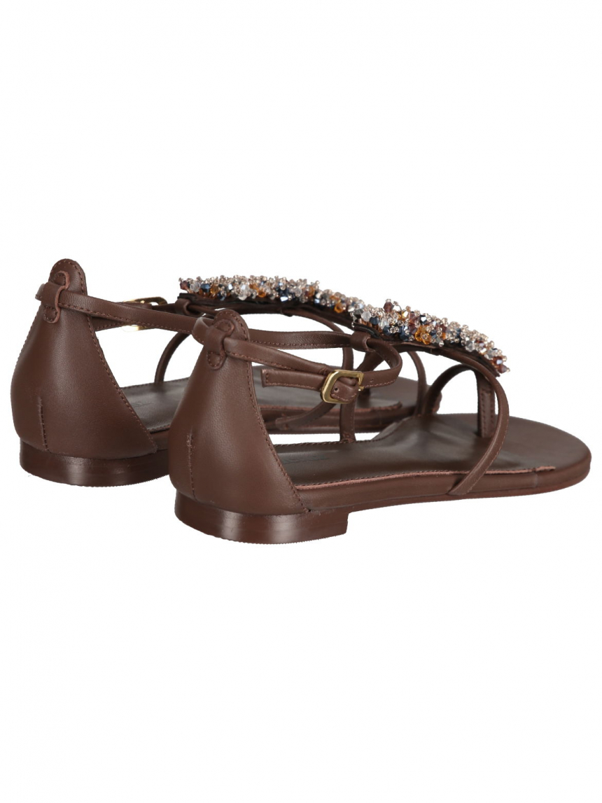 Lolacruz - Sandalen mit Perlenbesatz
