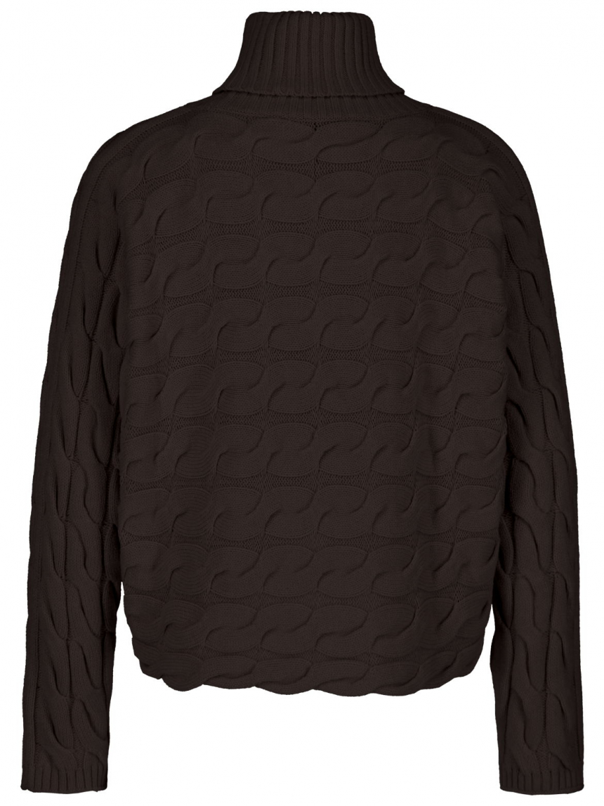 Oui - Strickpullover mit Zopfmuster