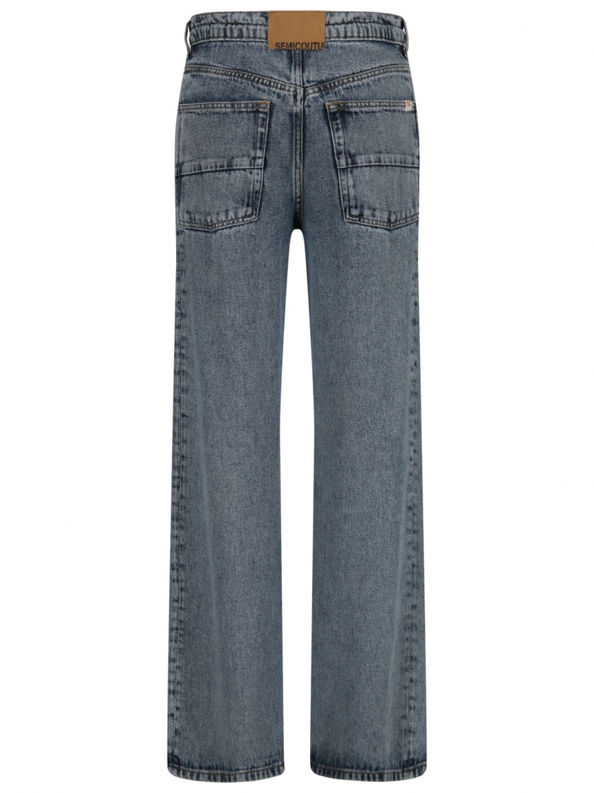 Semicouture - Wide Leg Jeans mit Tunnelzug