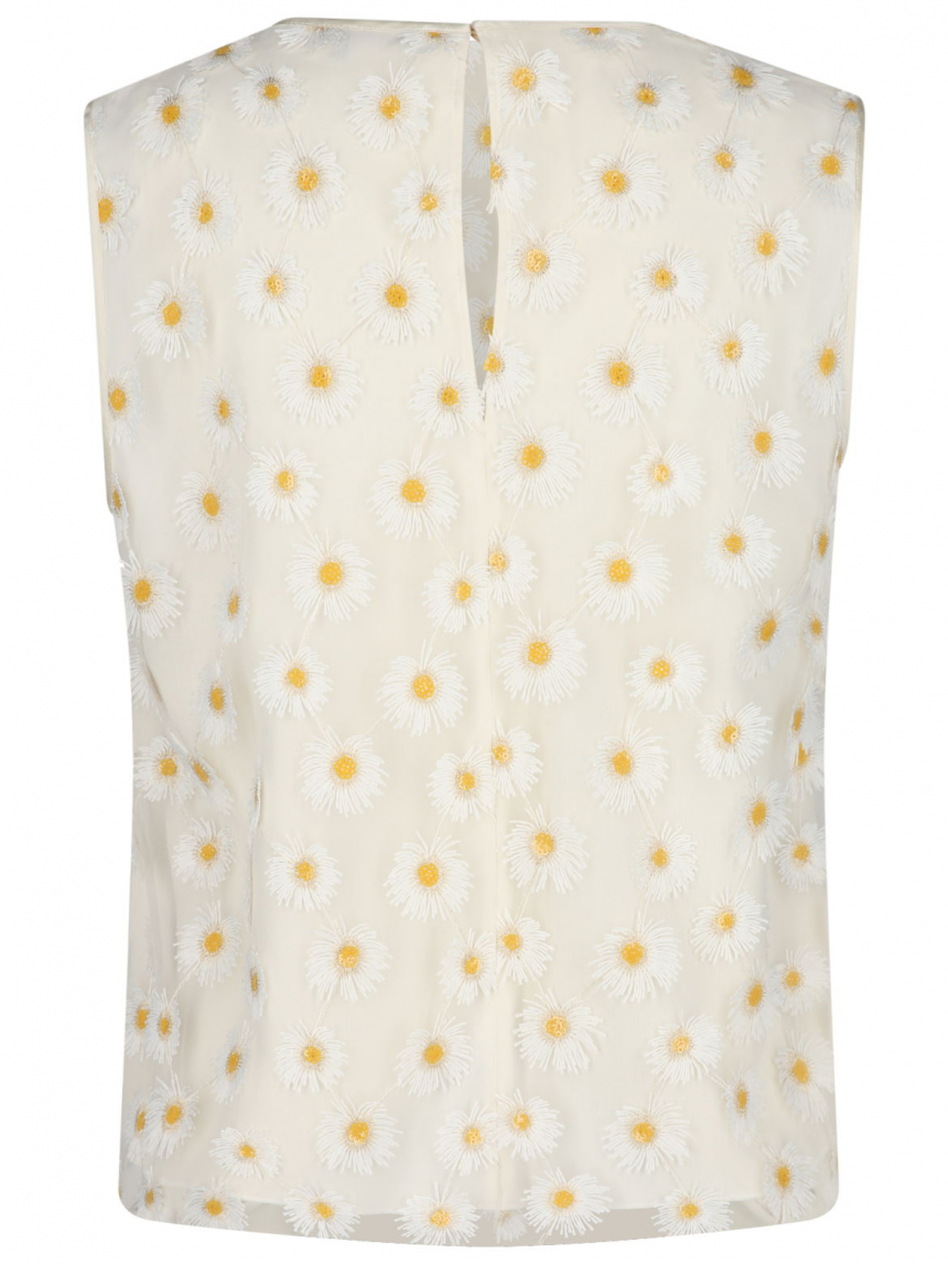 Luisa Cerano - Top mit Blumen-Appplikation