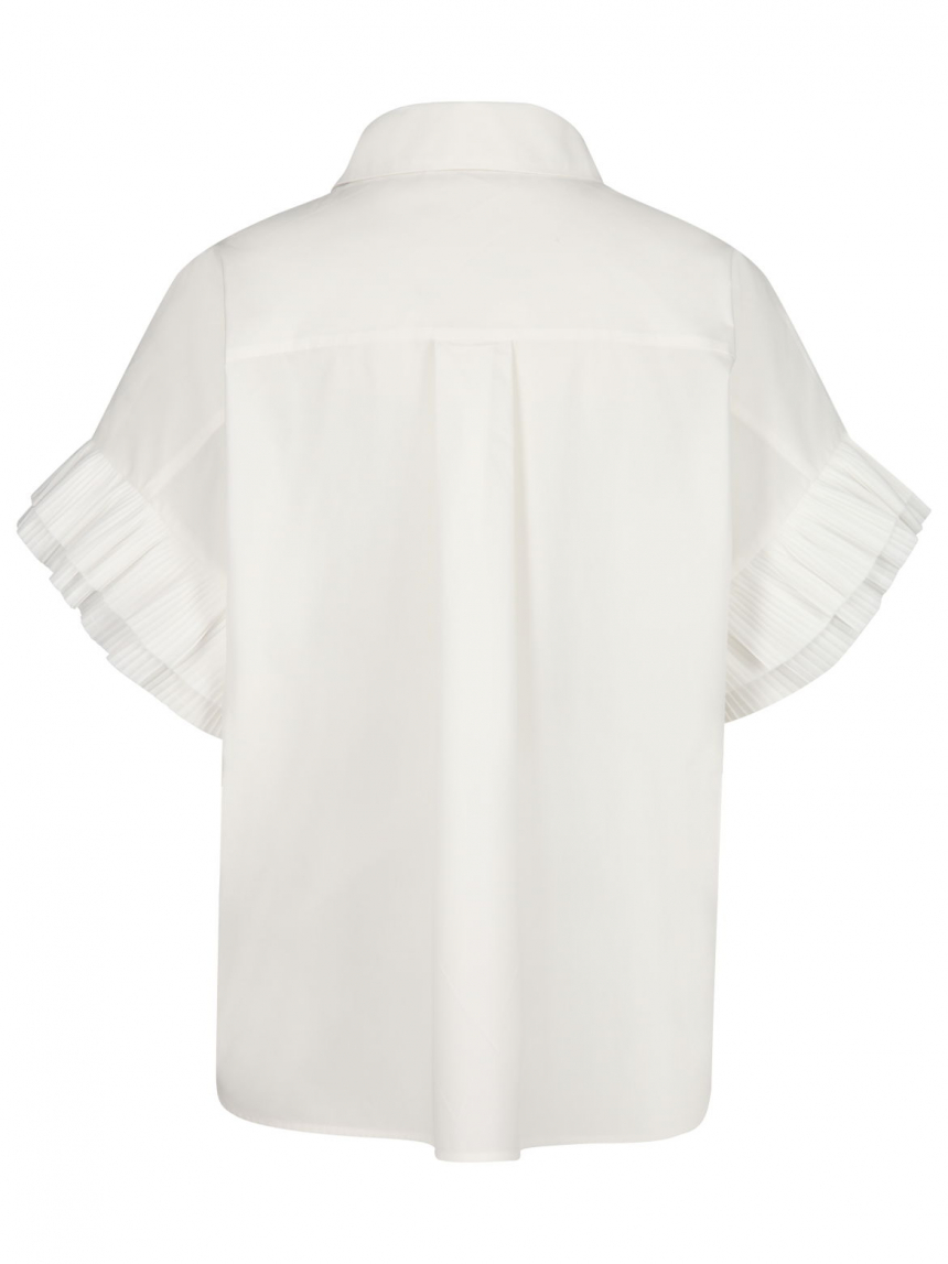 Meimeij - Schlupfbluse mit plissiertem Ärmel