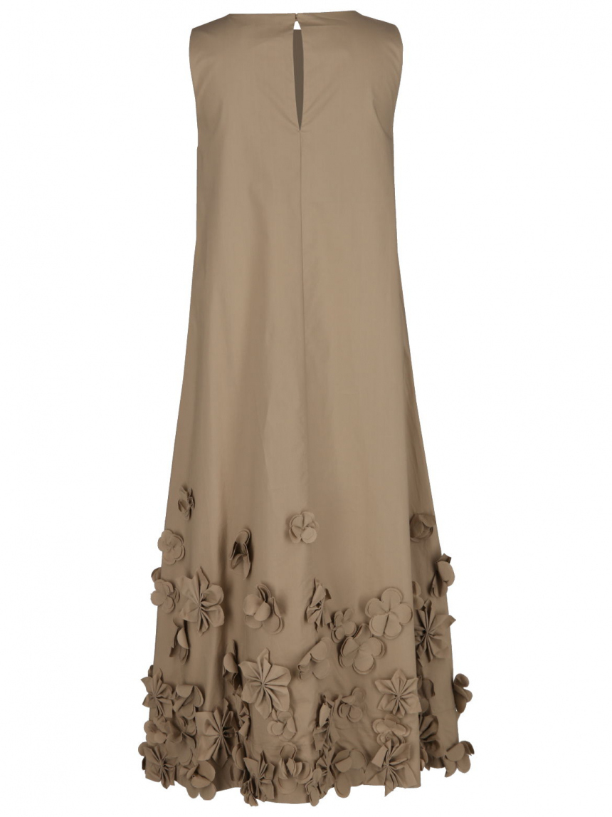 Meimeij - Midikleid mit Blumenapplikation