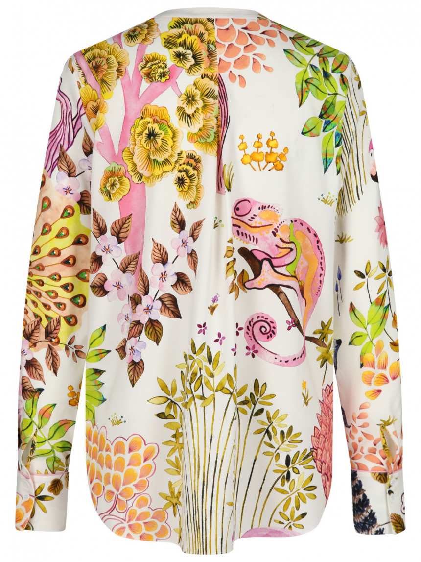 Rena Marx - Seidentunika mit Print