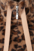 Monari - Fakr Fur-Weste mit Leoprint