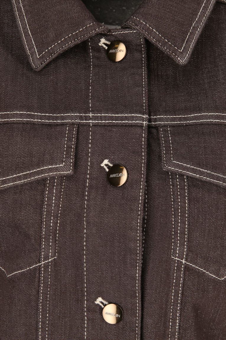 Marc Cain - Jeansjacke mit Metallic-Garn