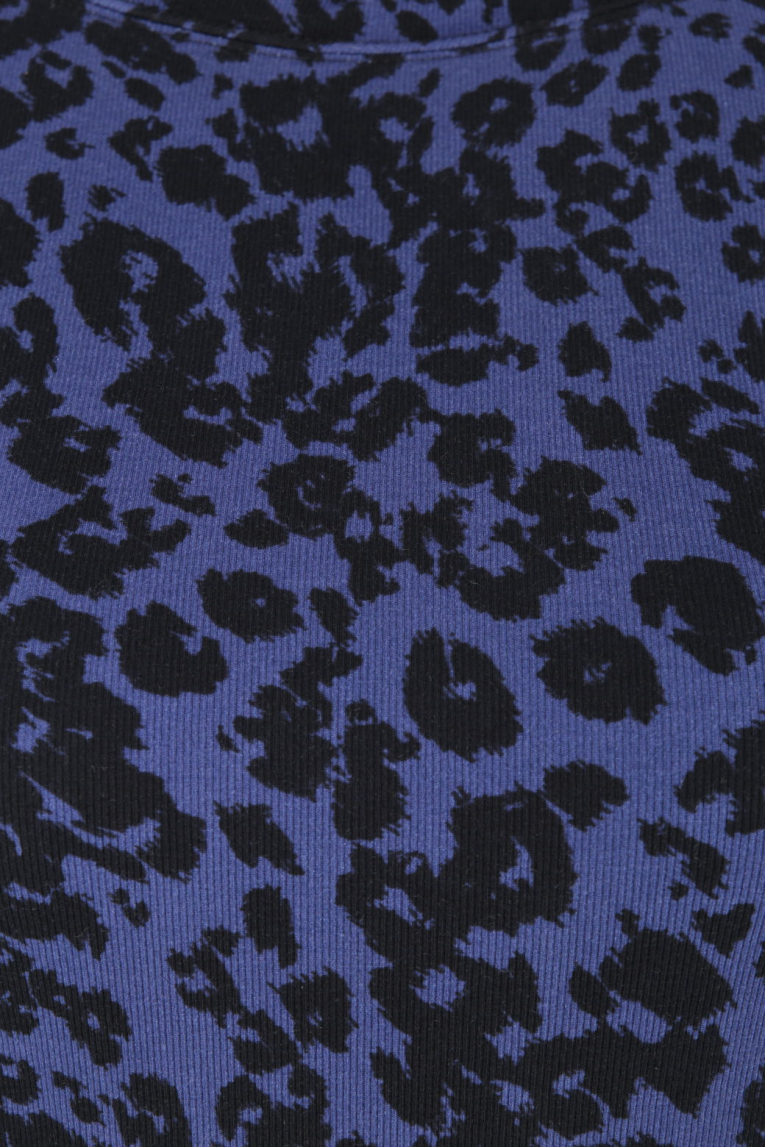 Marc Cain - Rippshirt mit Leo-Print