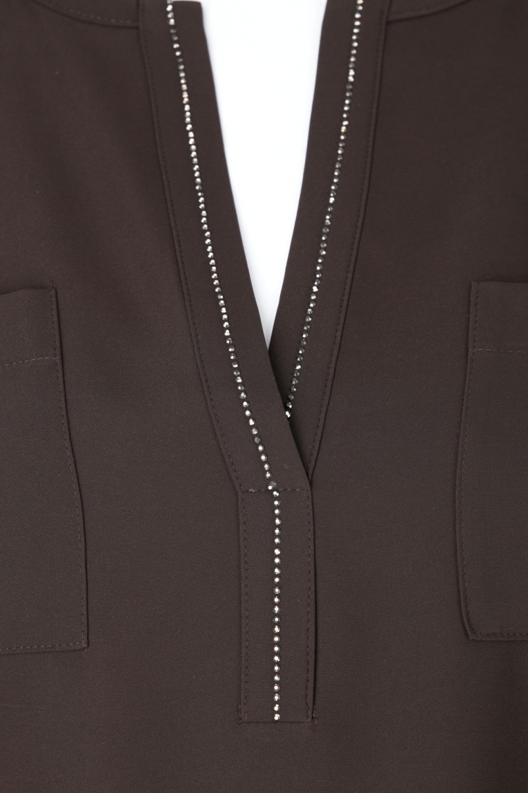 Monari - Blusenshirt mit Strassbesatz