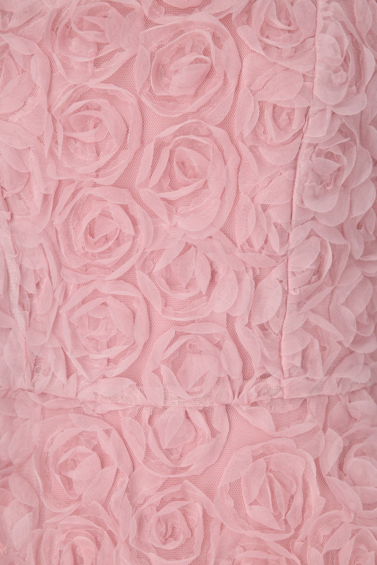 Swing - Midikleid mit Blumenbesatz