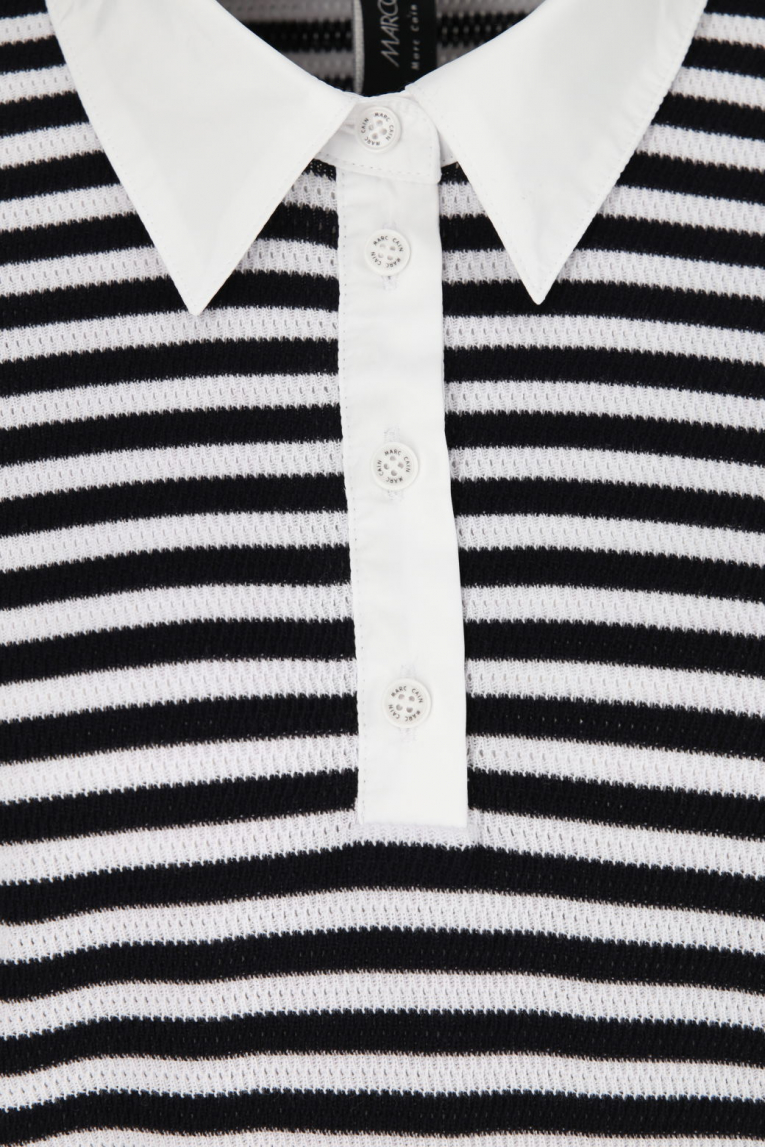 Marc Cain Sport - Strick-Polo mit Streifen
