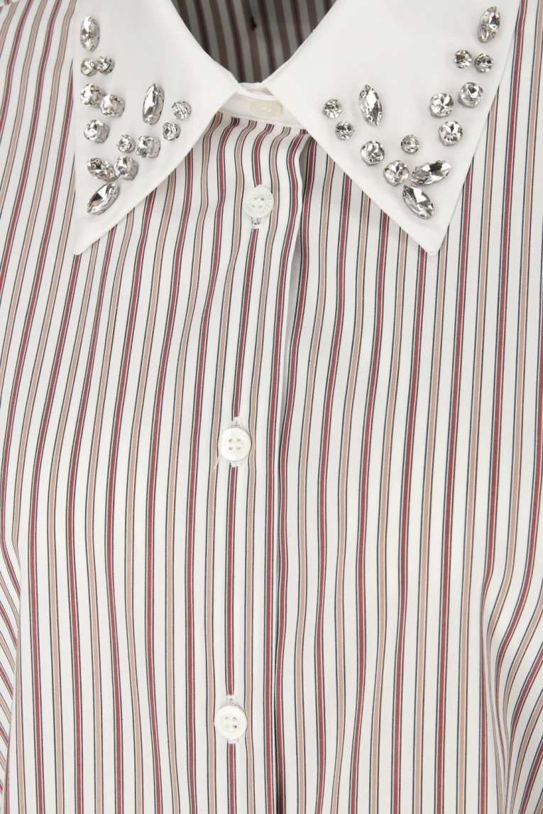 Shirtaporter - Hemdbluse mit Strassdetail