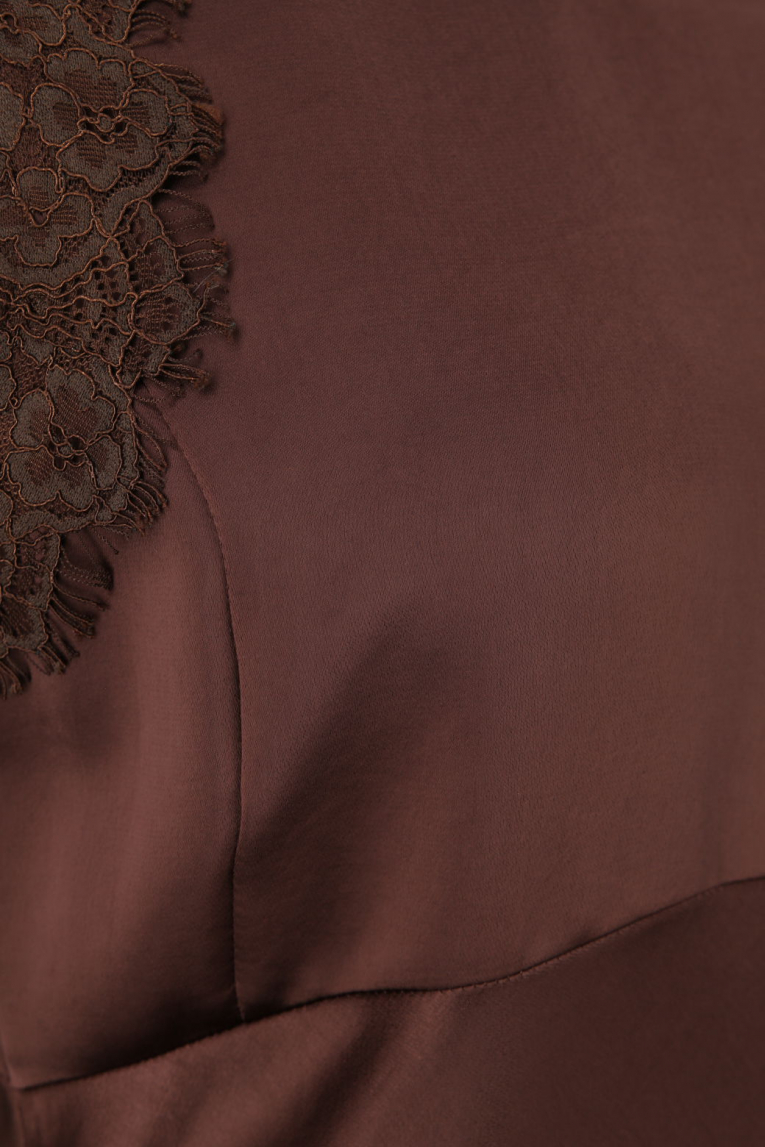 Luisa Cerano - Satinkleid mit Spitzendetail
