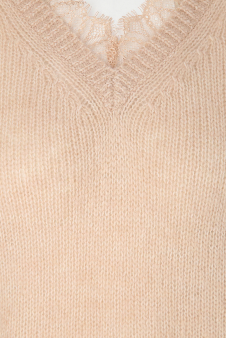 Luisa Cerano - Pullover mit Spitzeneinsatz