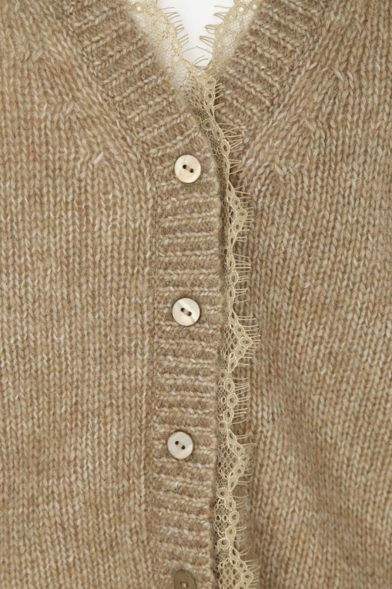 Luisa Cerano - Cardigan mit Spitzenbesatz