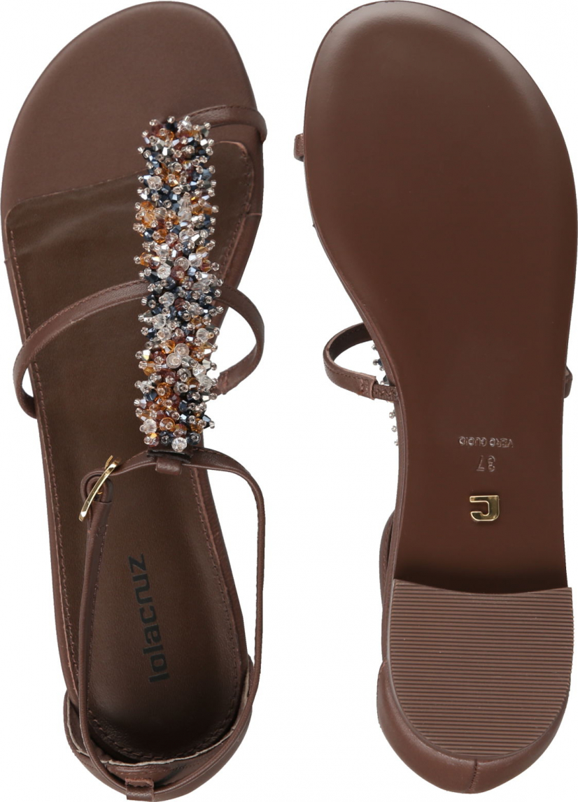 Lolacruz - Sandalen mit Perlenbesatz