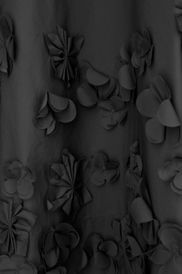 Meimeij - Midikleid mit Blumenapplikation