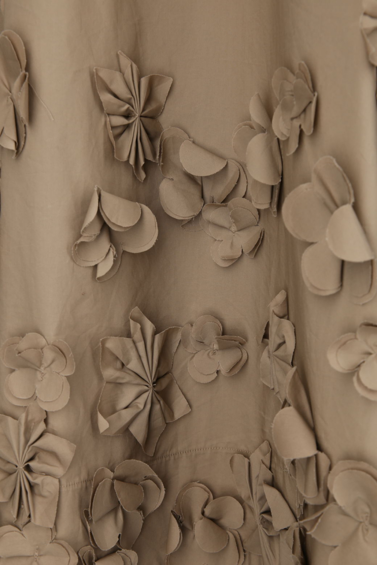Meimeij - Midikleid mit Blumenapplikation