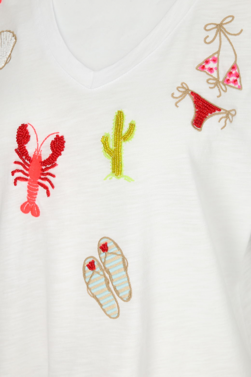 Grace - T-Shirt mit Applikationen