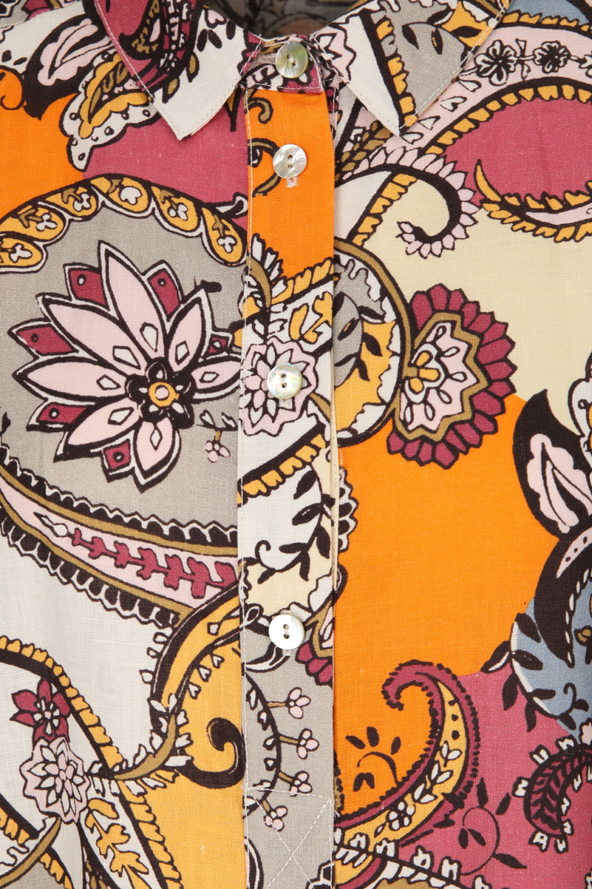Rena Marx - Leinenkleid mit Print