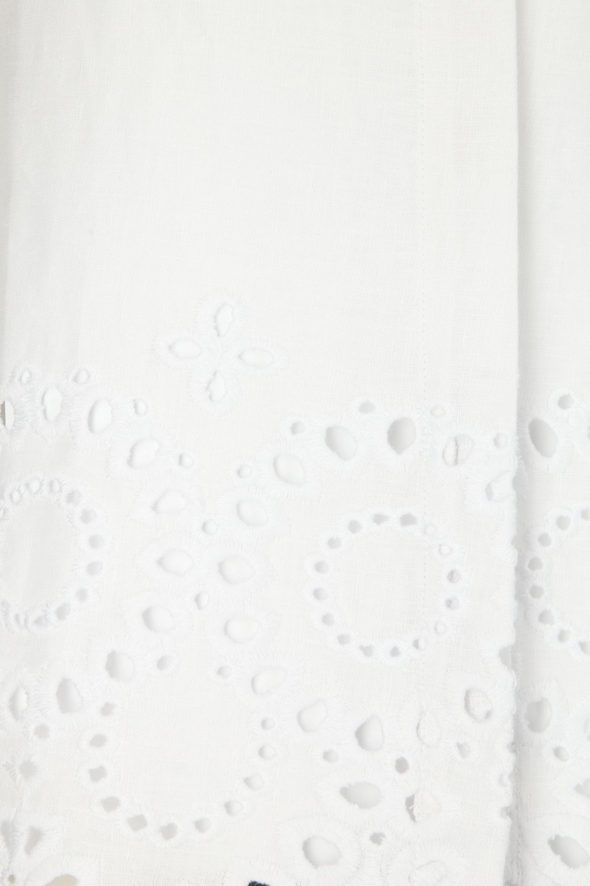 Rena Marx - Leinenbluse mit Broderie Anglaise
