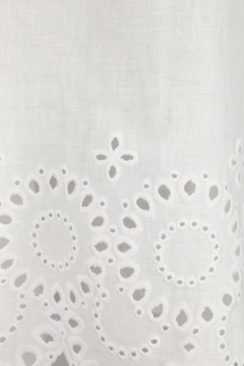 Rena Marx - Leinenkleid mit Broderie Anglaise