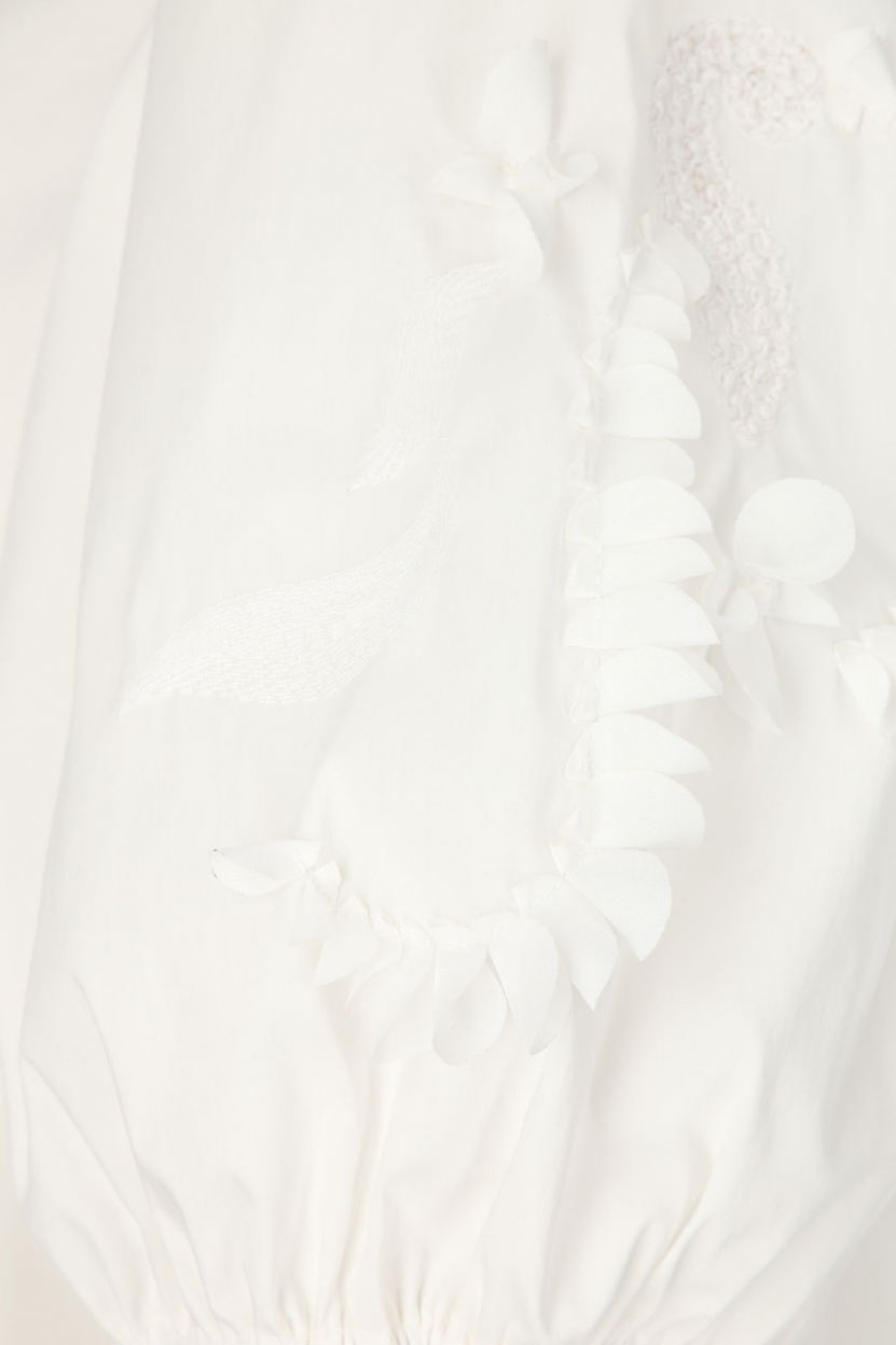 Rena Marx - Bluse mit Blumen-Applikation