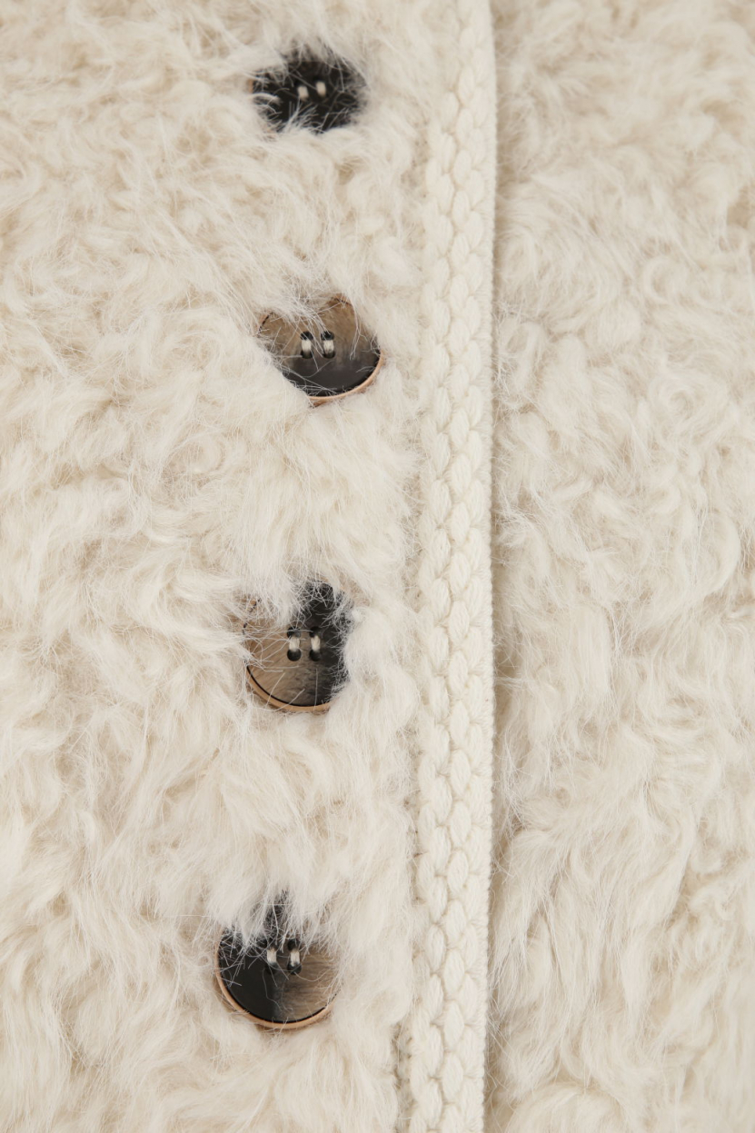 White Label - Kastenjacke aus Webpelz
