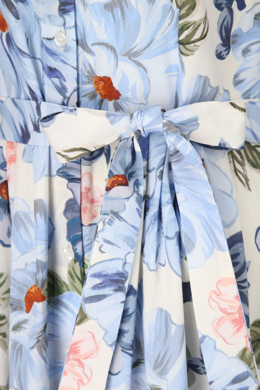 Oui - Hemdblusenkleid mit Print