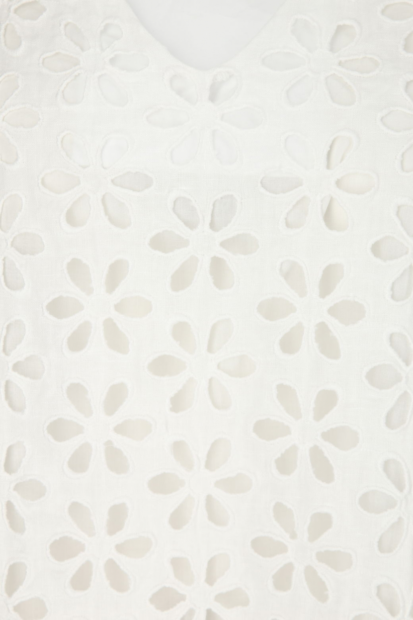 120% Lino - Shiftkleid mit Broderie Anglaise