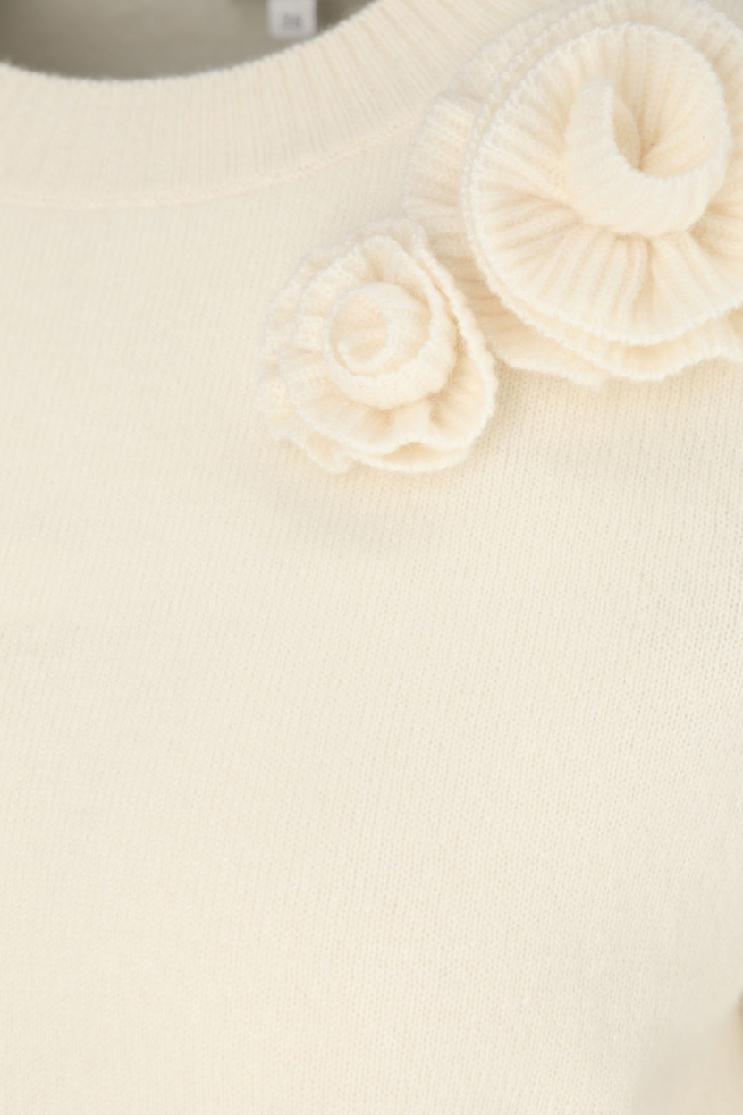 Rena Marx - Pullover mit Blumenapplikation
