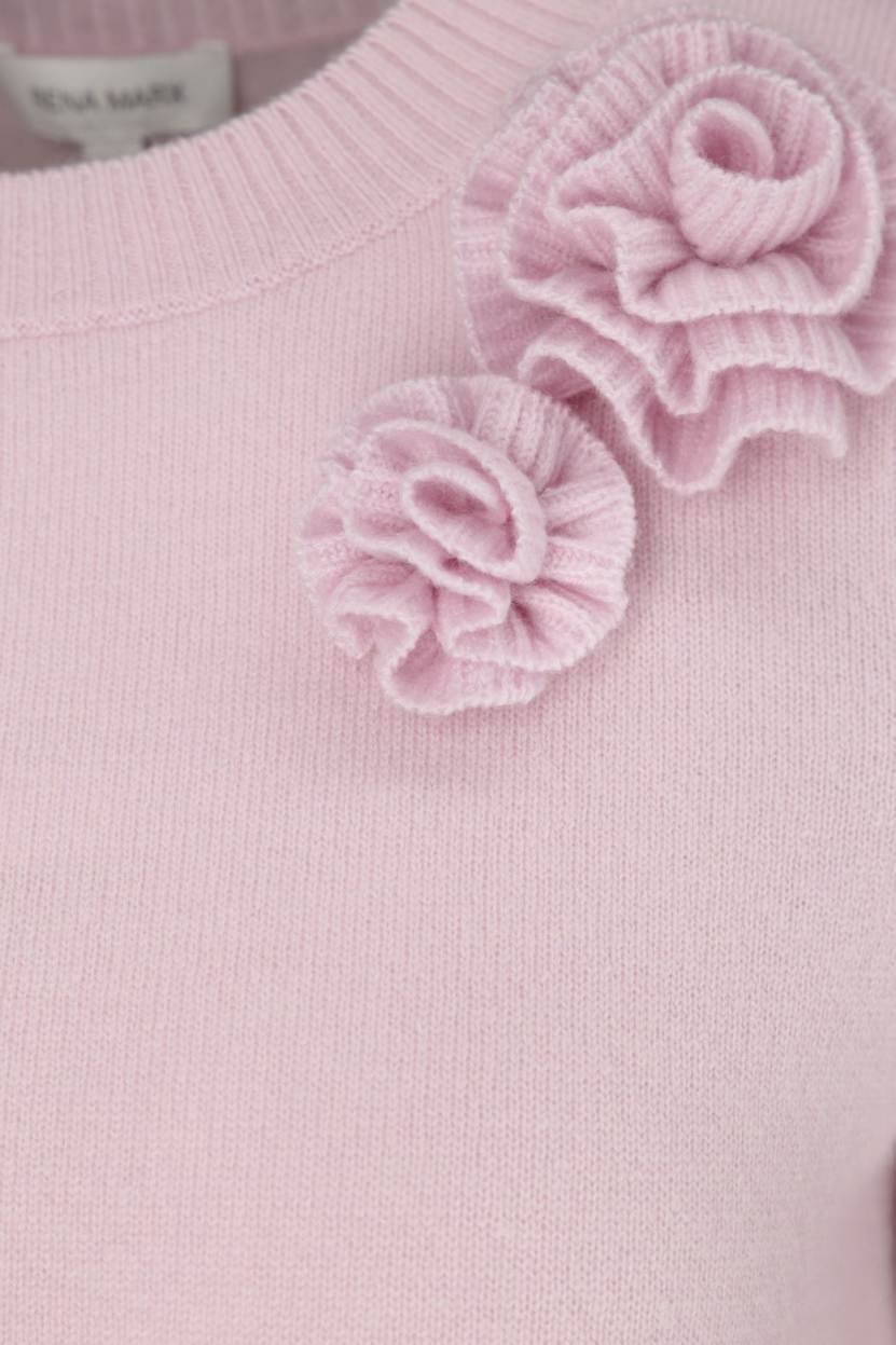 Rena Marx - Pullover mit Blumenapplikation