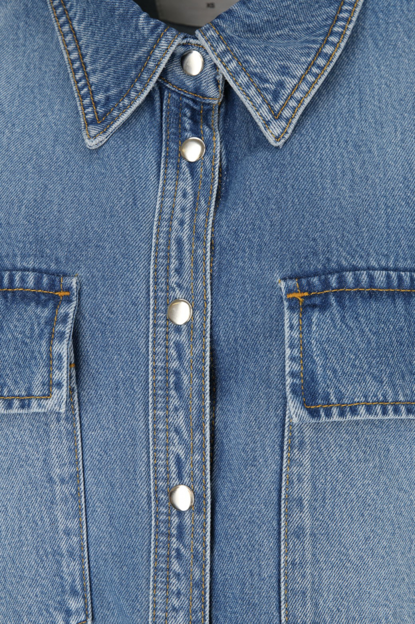 Goldgarn - Kurzarmbluse aus Denim