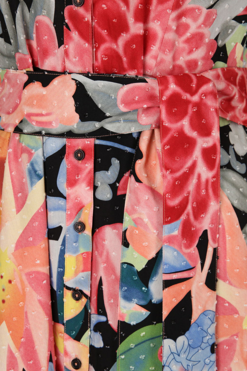 Rena Marx - Hemdblusenkleid mit Print