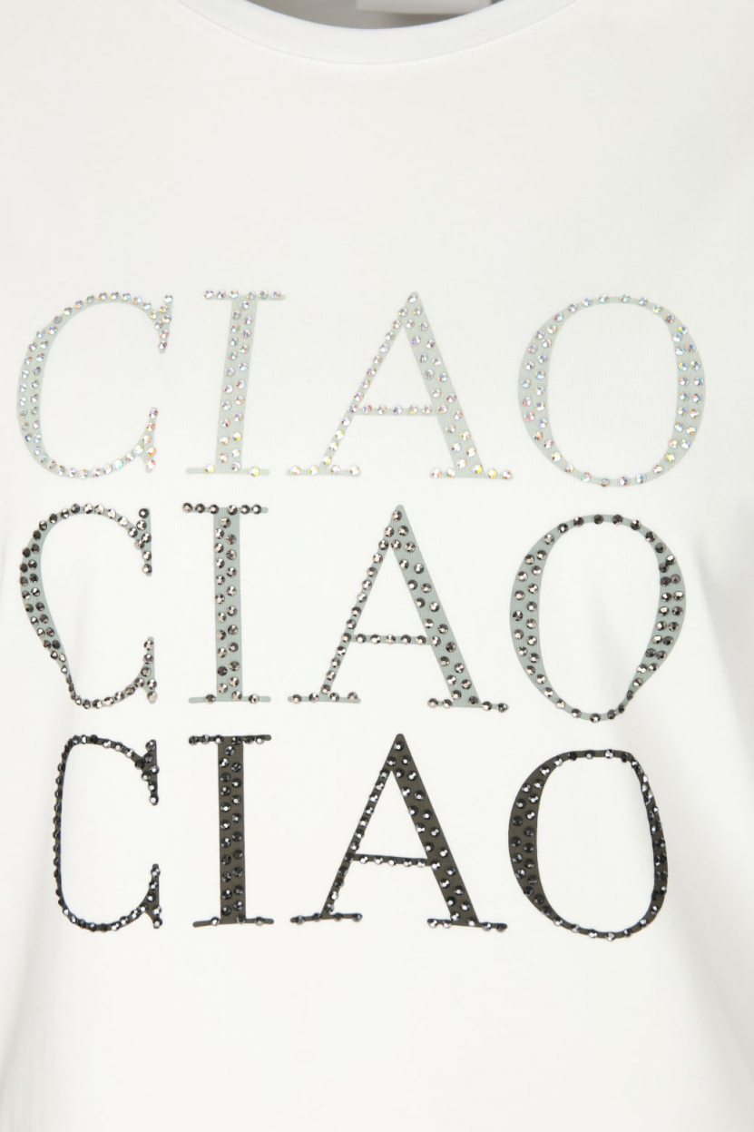 Comma - T-Shirt mit Strassbesatz