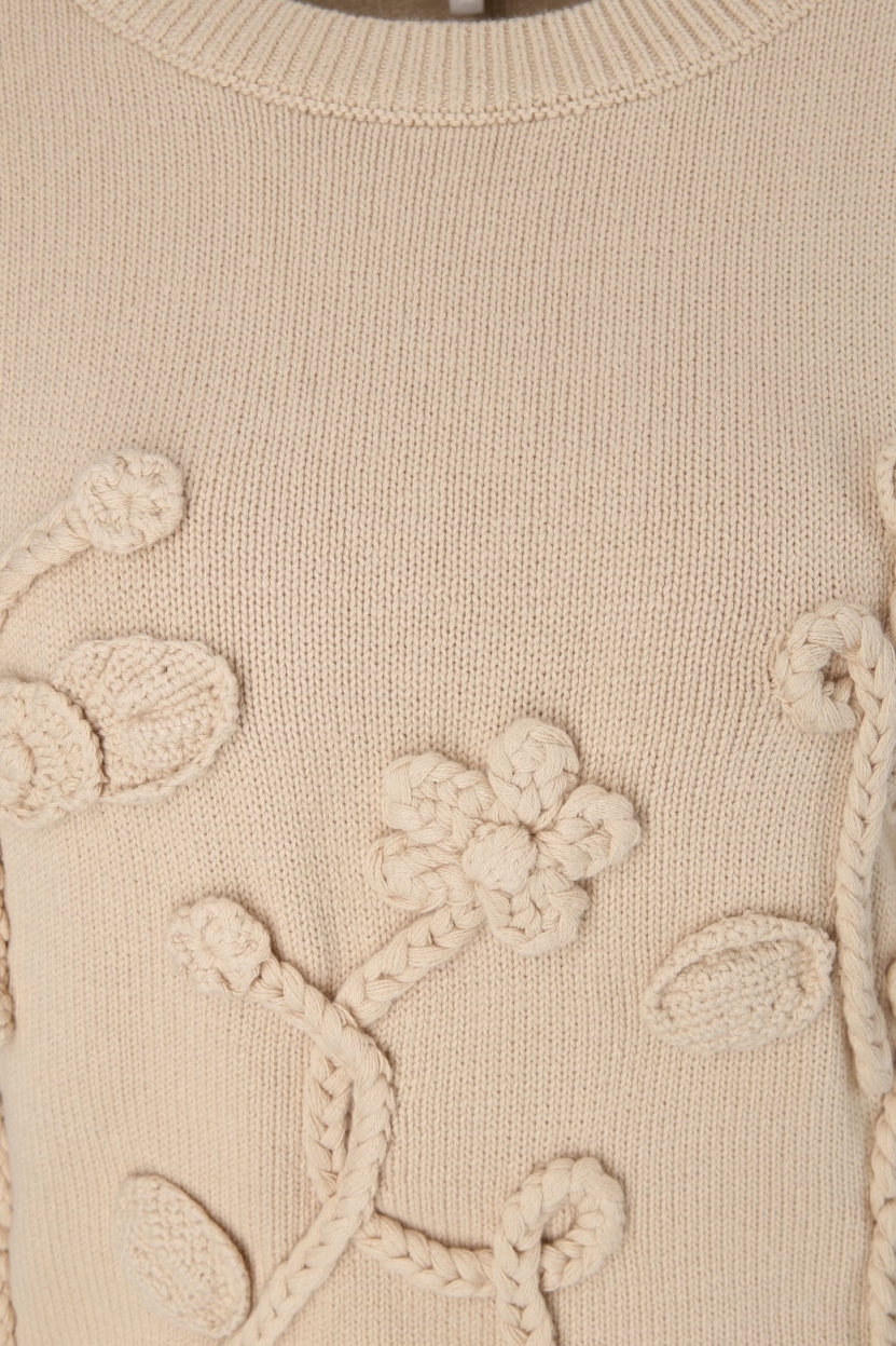 Hearts&amp;More - Pullover mit Blumenapplikation