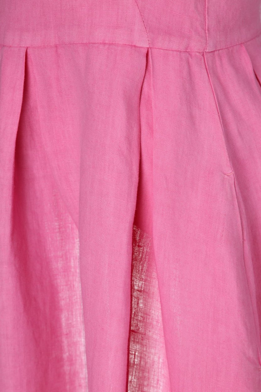 oui - Leinenkleid in Midilänge