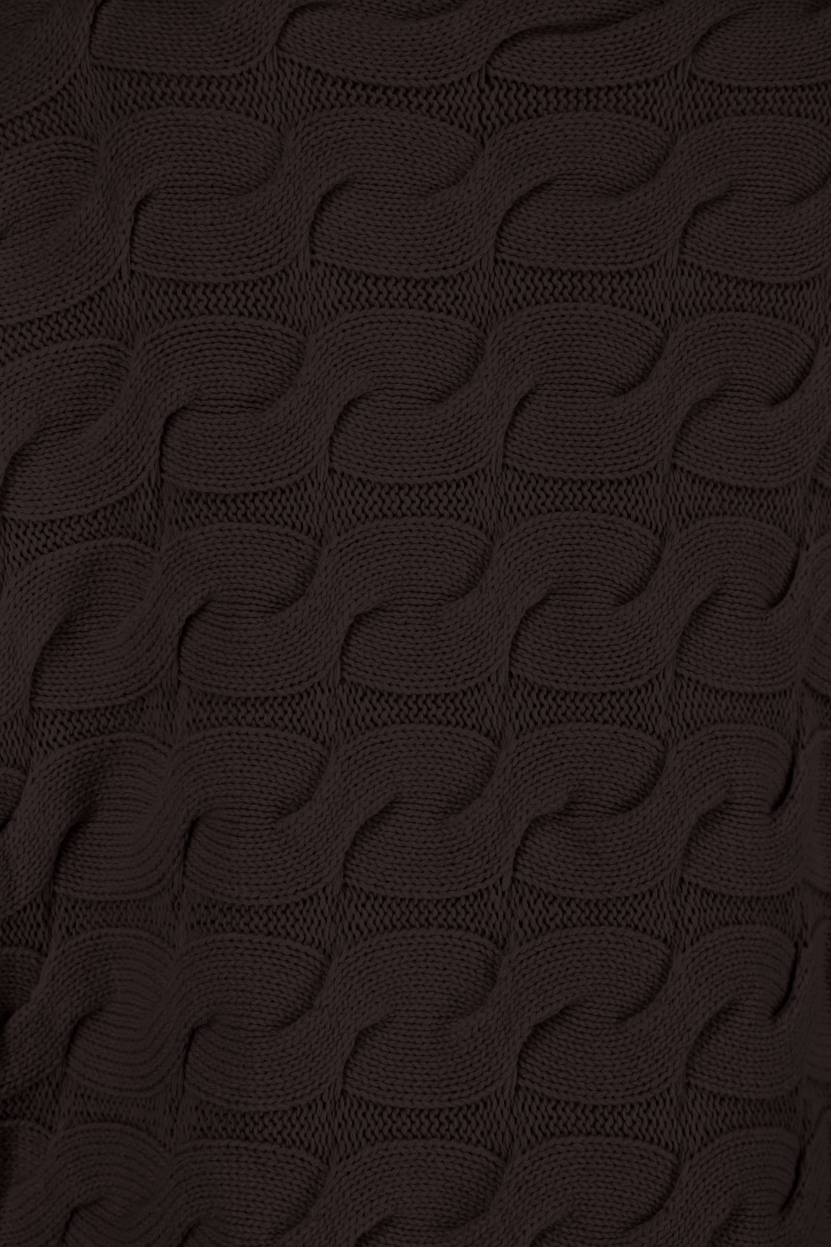 Oui - Strickpullover mit Zopfmuster