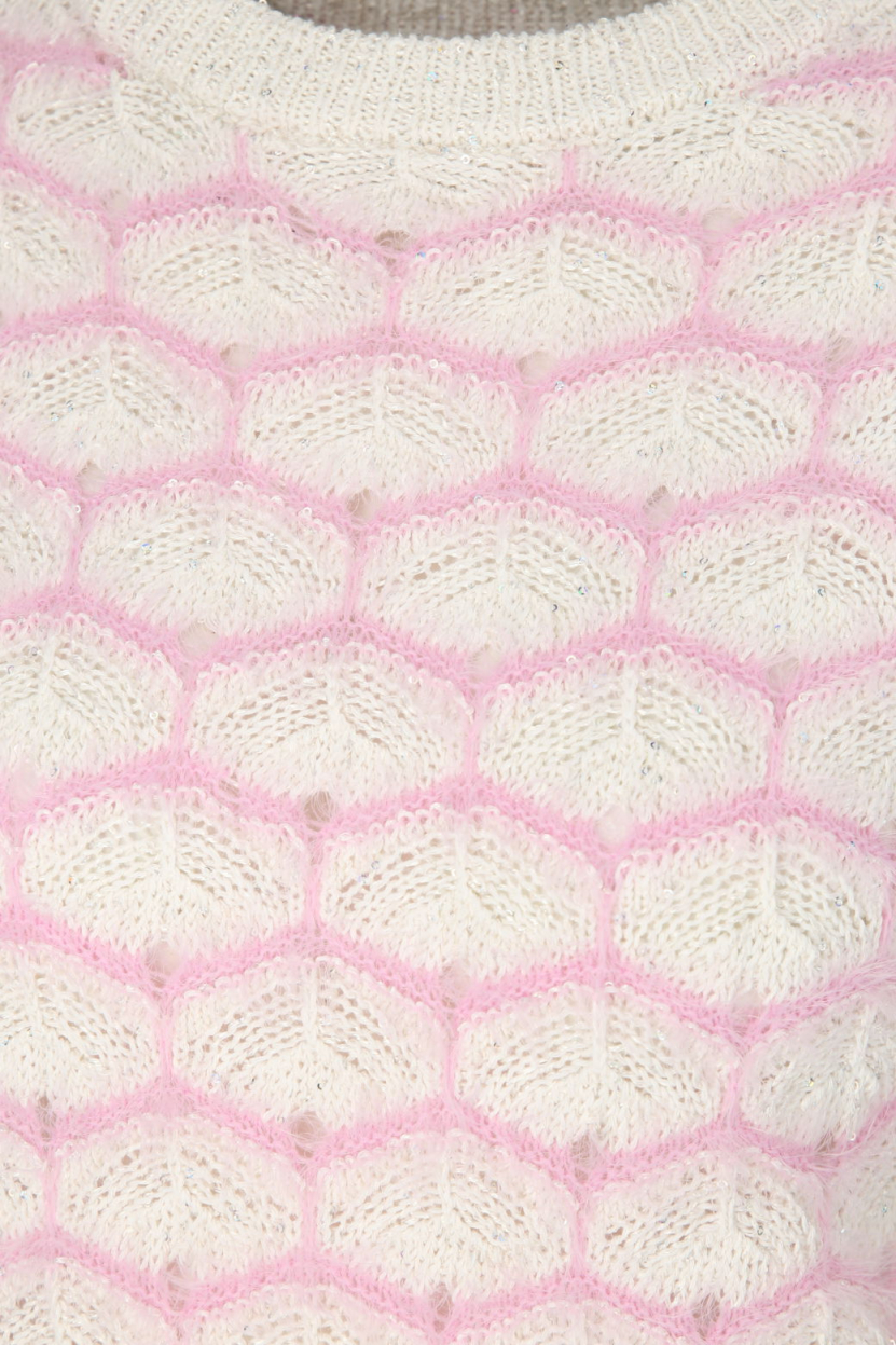 Rich &amp; Royal - Kurzarmpullover mit Strickmuster