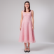 Swing - Midikleid mit Blumenbesatz