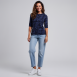 Marc Cain - Rippshirt mit Leo-Print