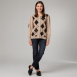 Monari - Strickjacke mit Argyle-Muster