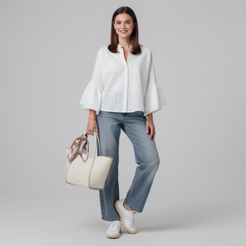 Nevada Love - Bluse mit Lochspitze