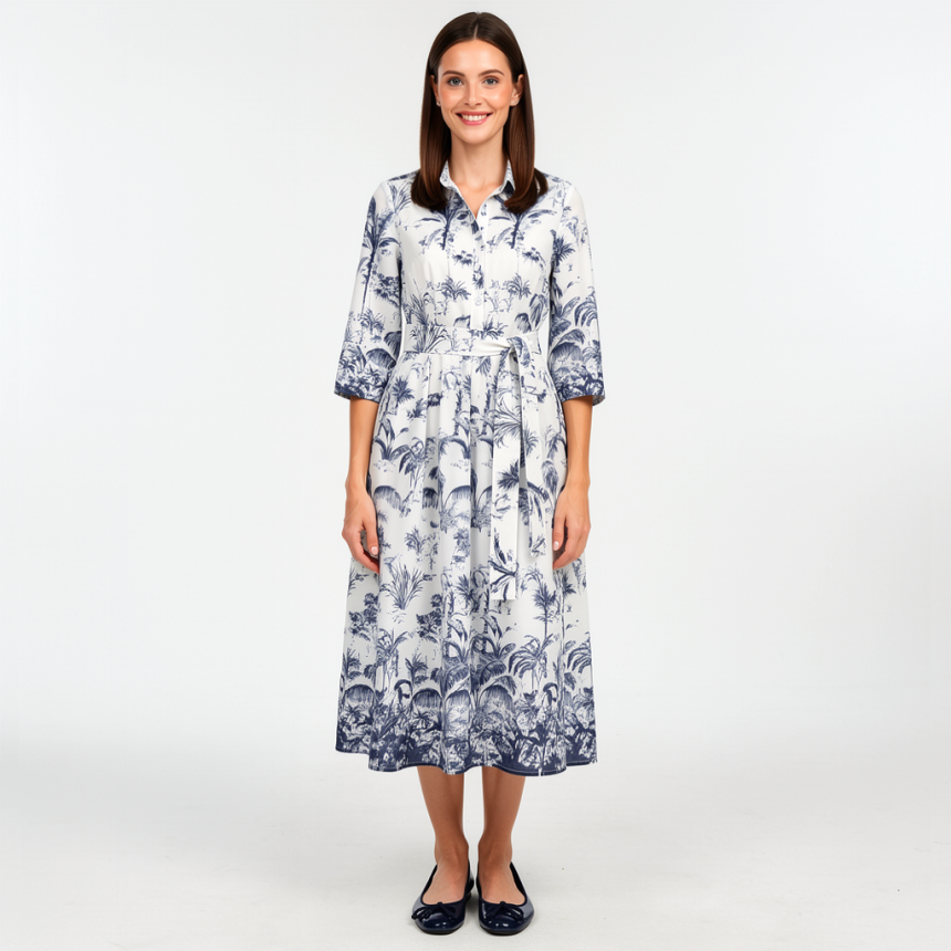 Hearts&amp;More - Hemdblusenkleid mit Print