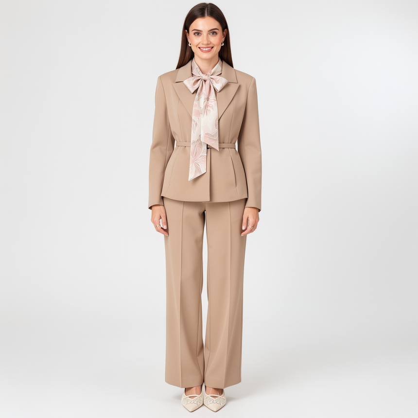 Marc Cain - Blazer mit schmalem Gürtel