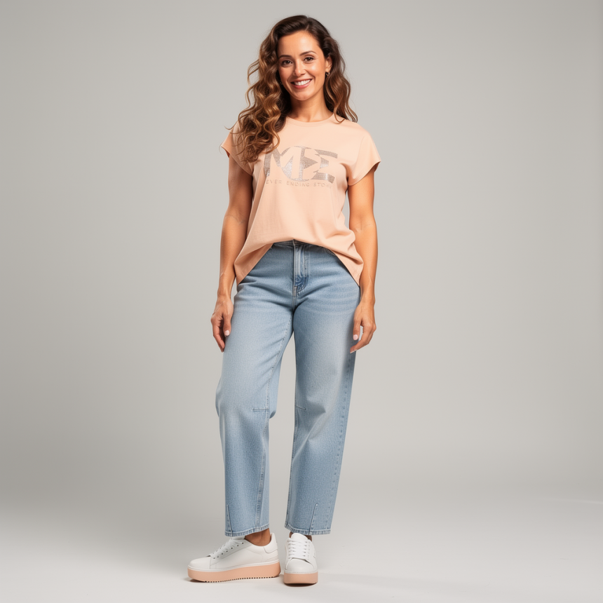 Monari - Shirt mit Strassapplikation
