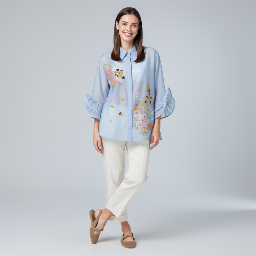 Nevada Love - Bluse mit Stickerei