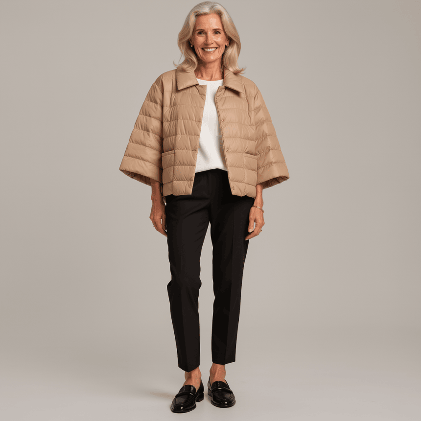 Luisa Cerano - Steppjacke mit asymmetrischer Front